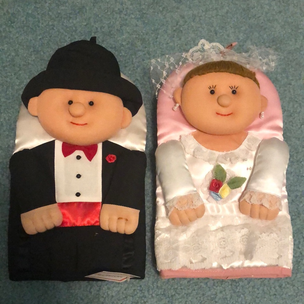 Bride and Groom Wedding oven mitts